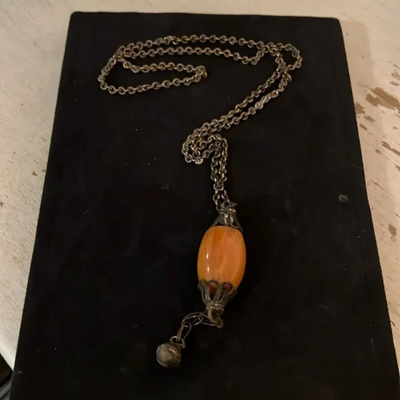 Vintage Moroccan Baltic Amber butterscotch necklace 28”